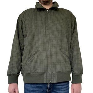PATAGONIA Clyde Bomber Green Plaid Full Zip Jacket XL
